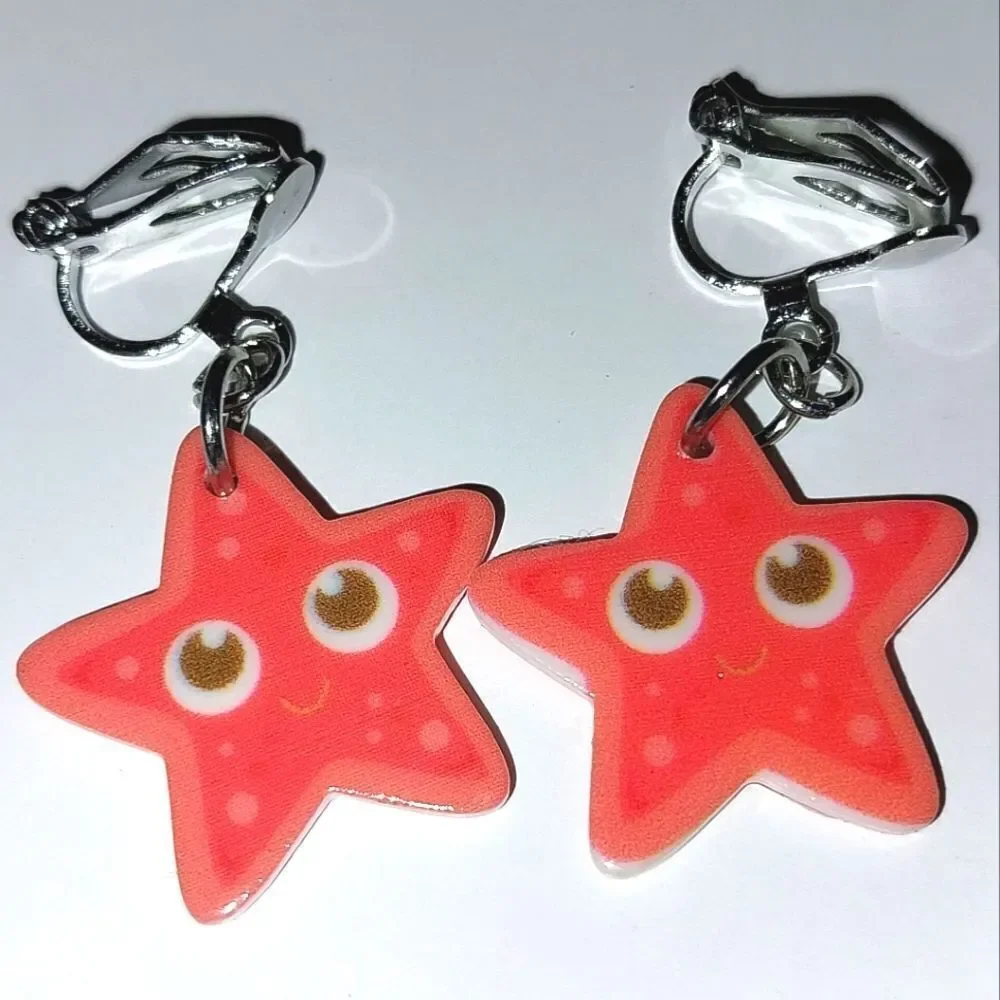 Super cute girls clip-on earrings